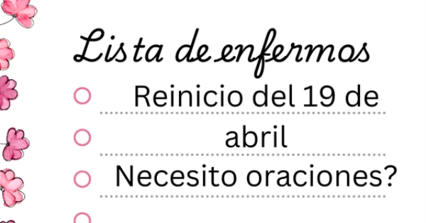 Lista de enfermos reinicio